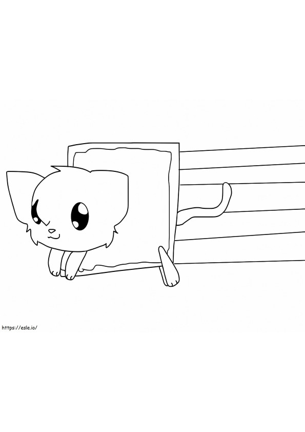 Coloriage Chat Chibi Nyan à imprimer dessin