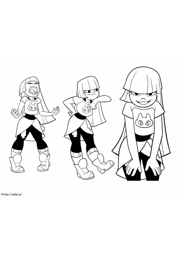 Miko Kubota From Glitch Techs 2 coloring page