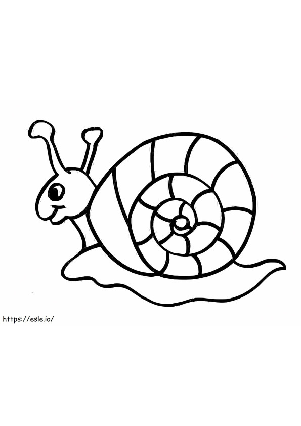 Coloriage Escargot souriant à imprimer dessin