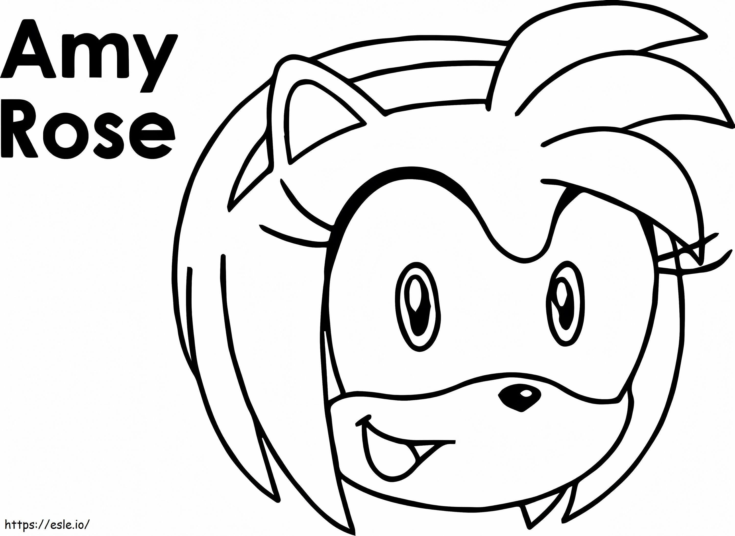 Amy Roses Face coloring page