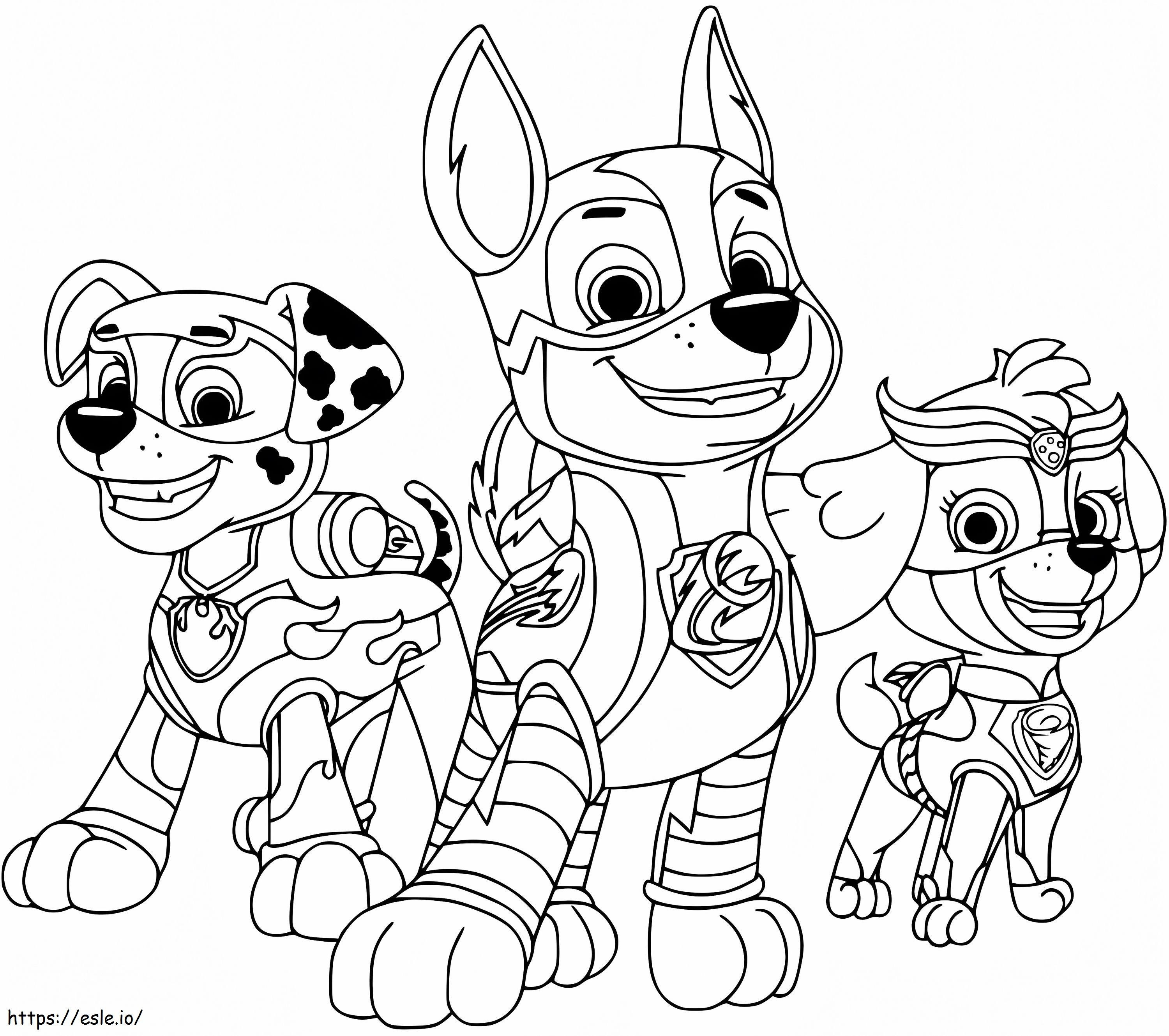 Amazing Mighty Pups coloring page