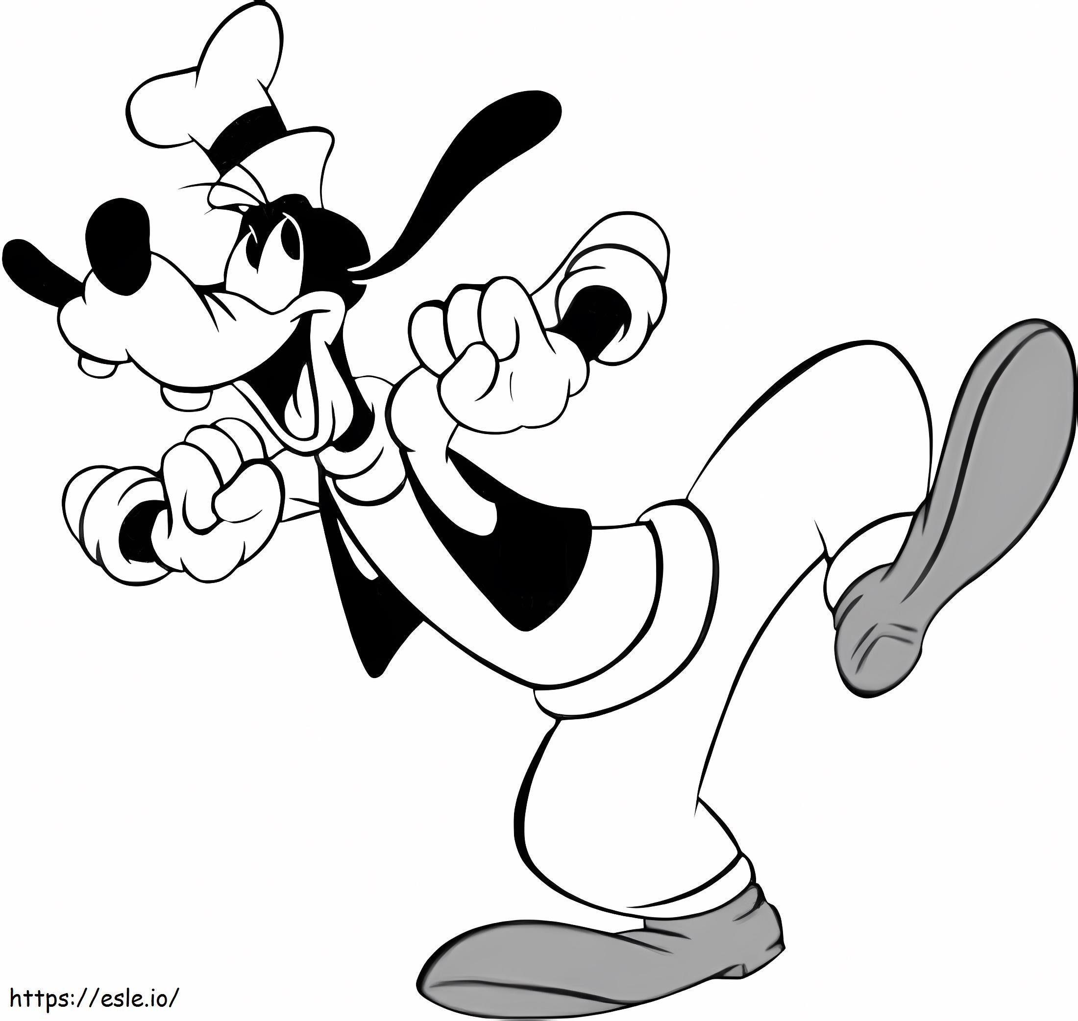 Funny Goofy A4 coloring page