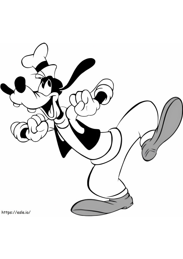 Funny Goofy A4 coloring page