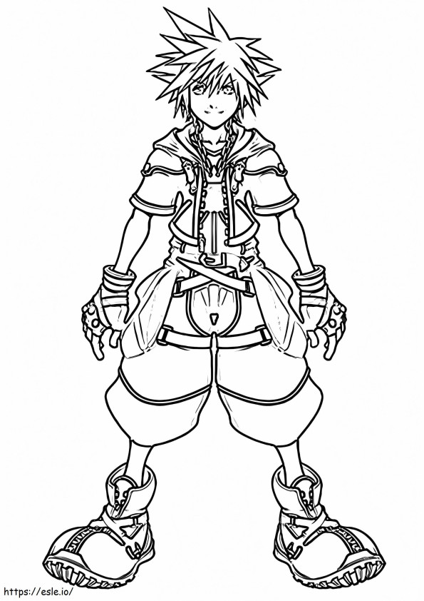 Picture Of Sora coloring page
