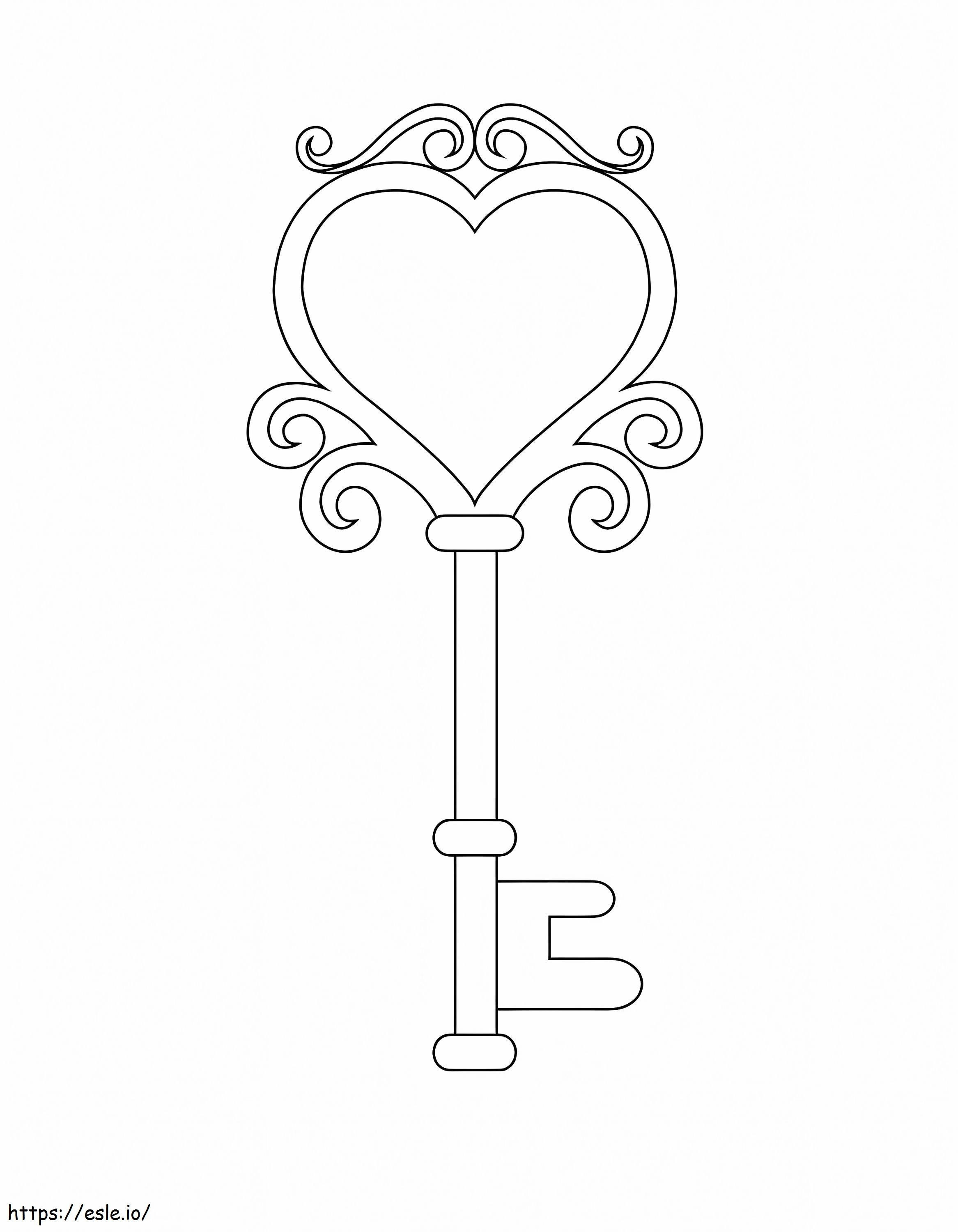 Fancy Key coloring page