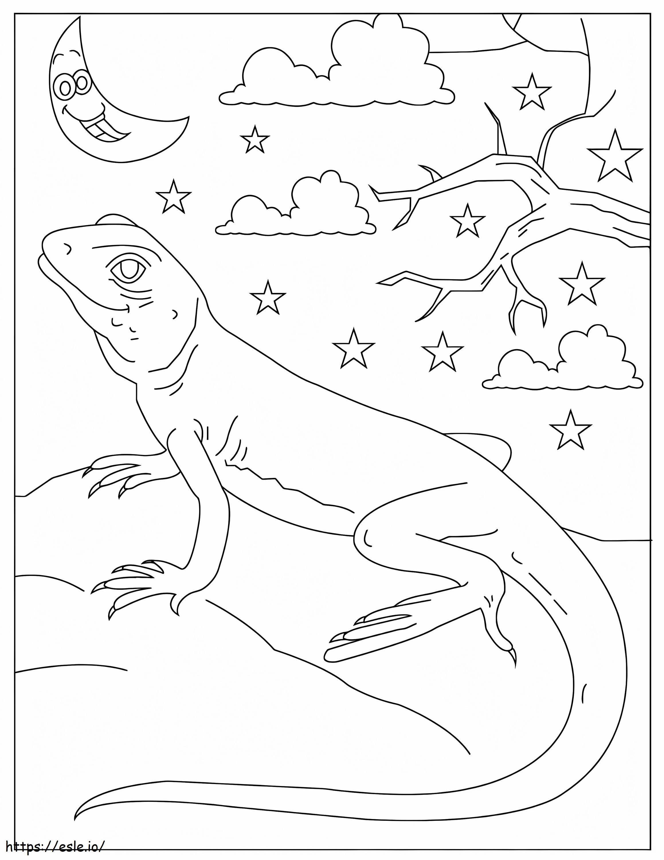 Printable Lizard coloring page