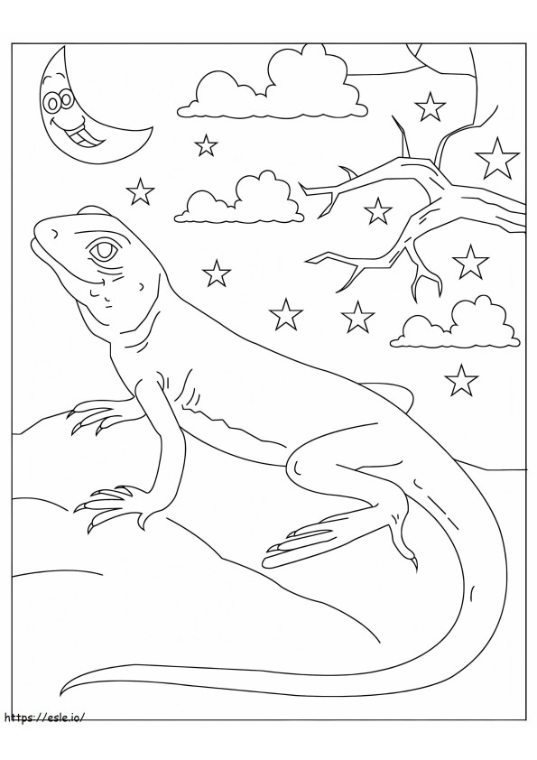 Printable Lizard coloring page