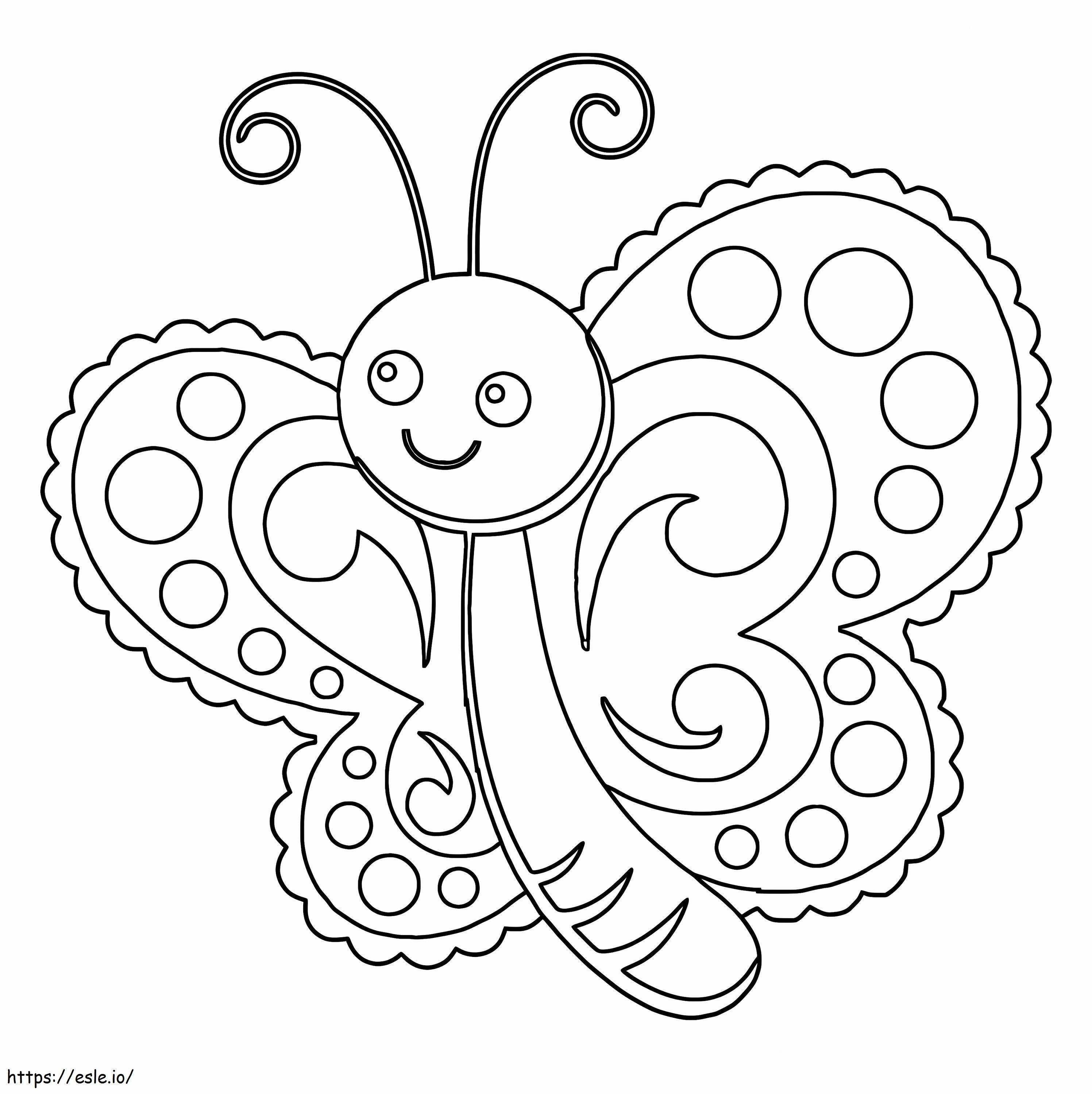 The Butterfly Smiles coloring page