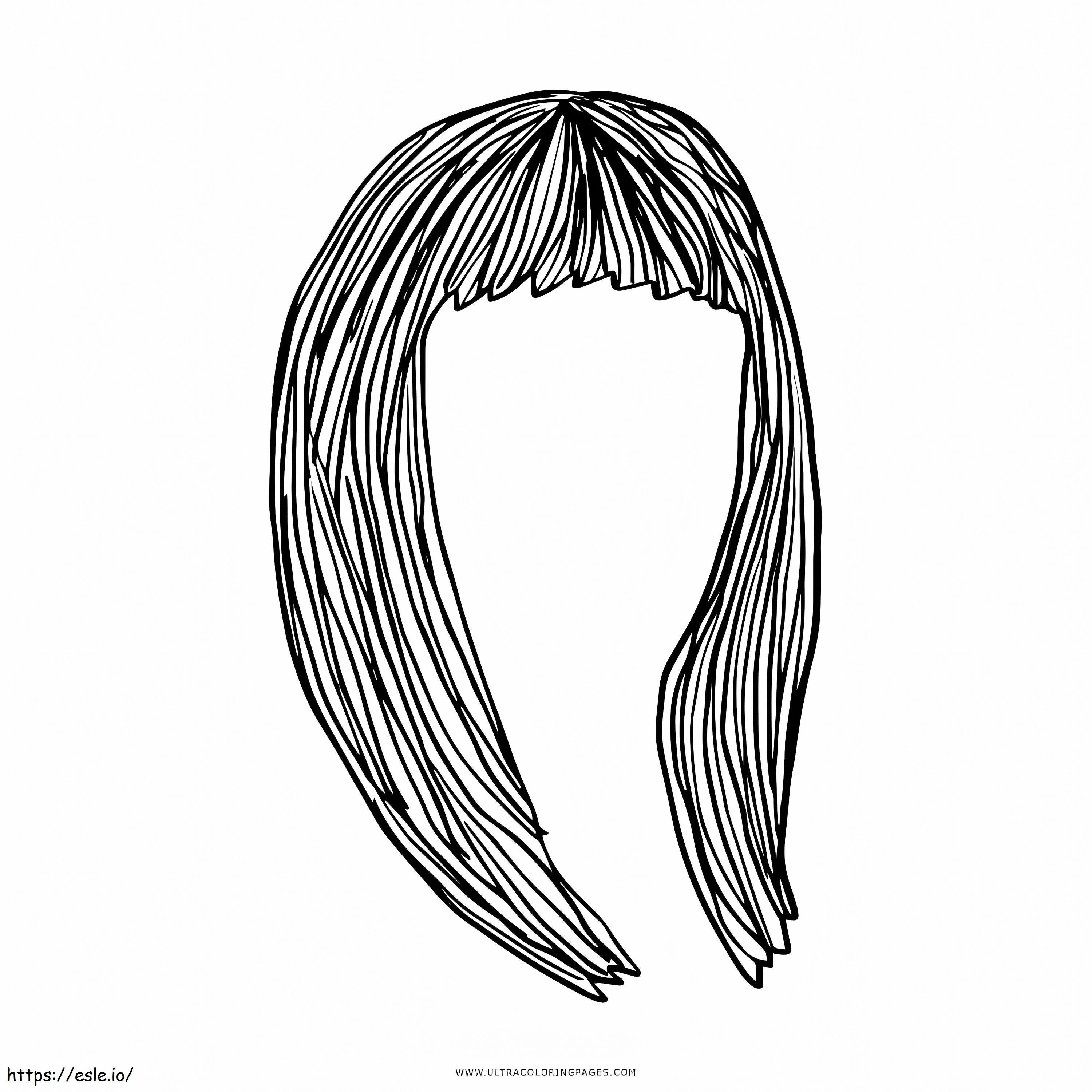 Coloriage Cheveux longs à imprimer dessin