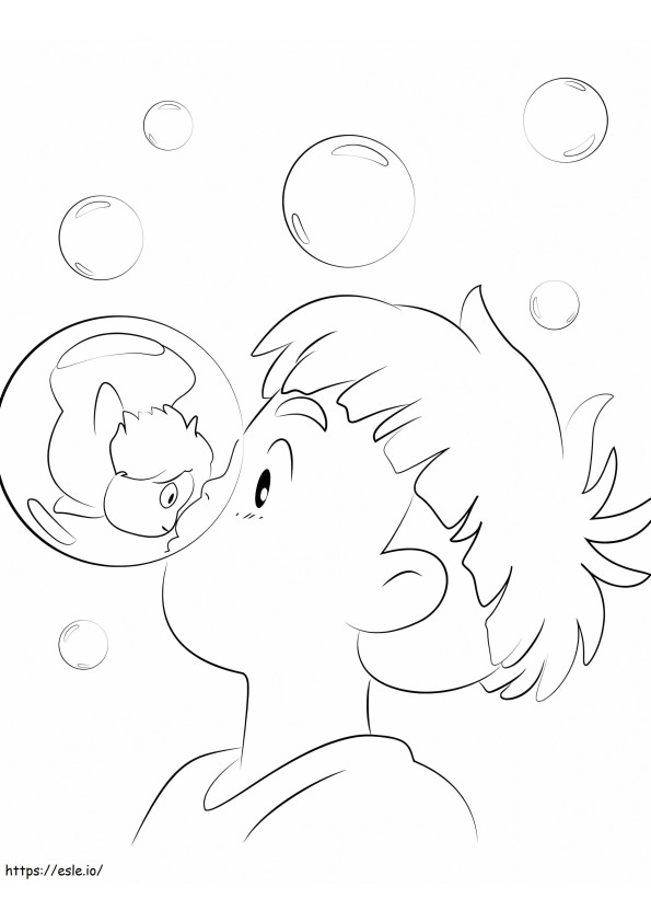 Sosuke und Ponyo 1 ausmalbilder