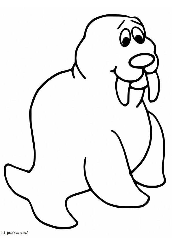 Walrus Is Smiling coloring page