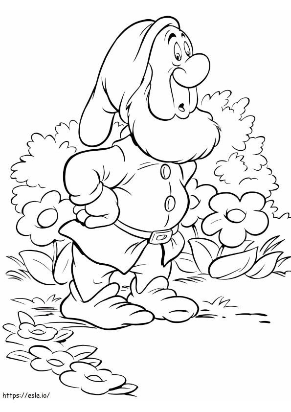 Sneezy Dwarf coloring page
