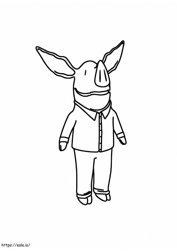 Nathan The Pig coloring page