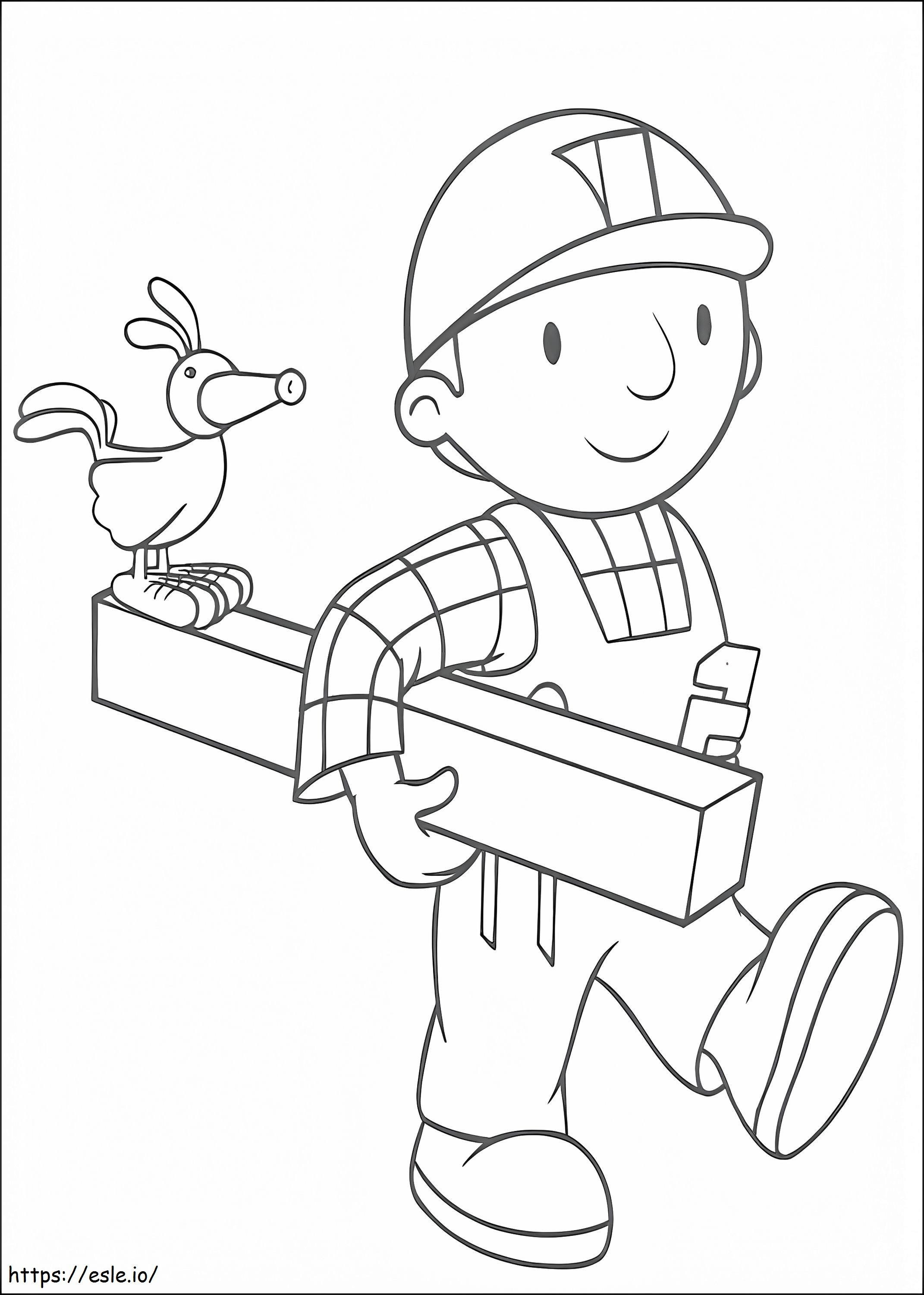 Bob And Bird A4 coloring page