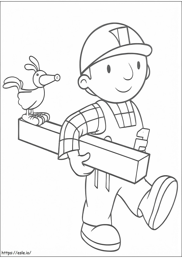 Bob And Bird A4 coloring page