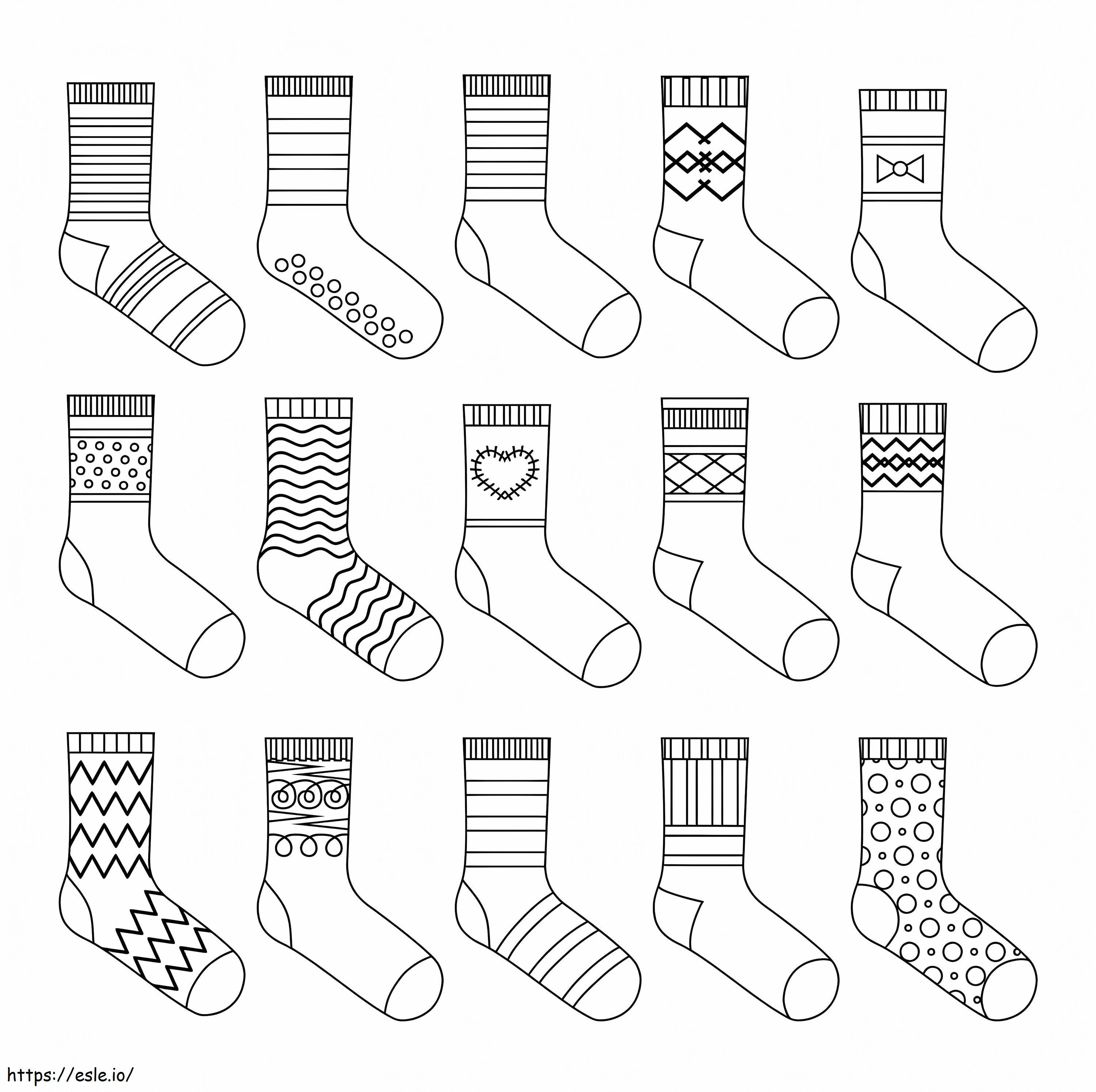 Socken ausmalbilder