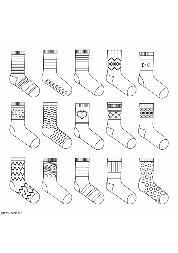 Socks coloring page