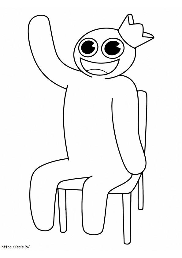 Sitting Rainbow Friends Roblox coloring page