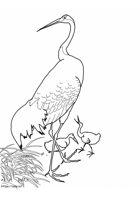 Japanese Crane coloring page