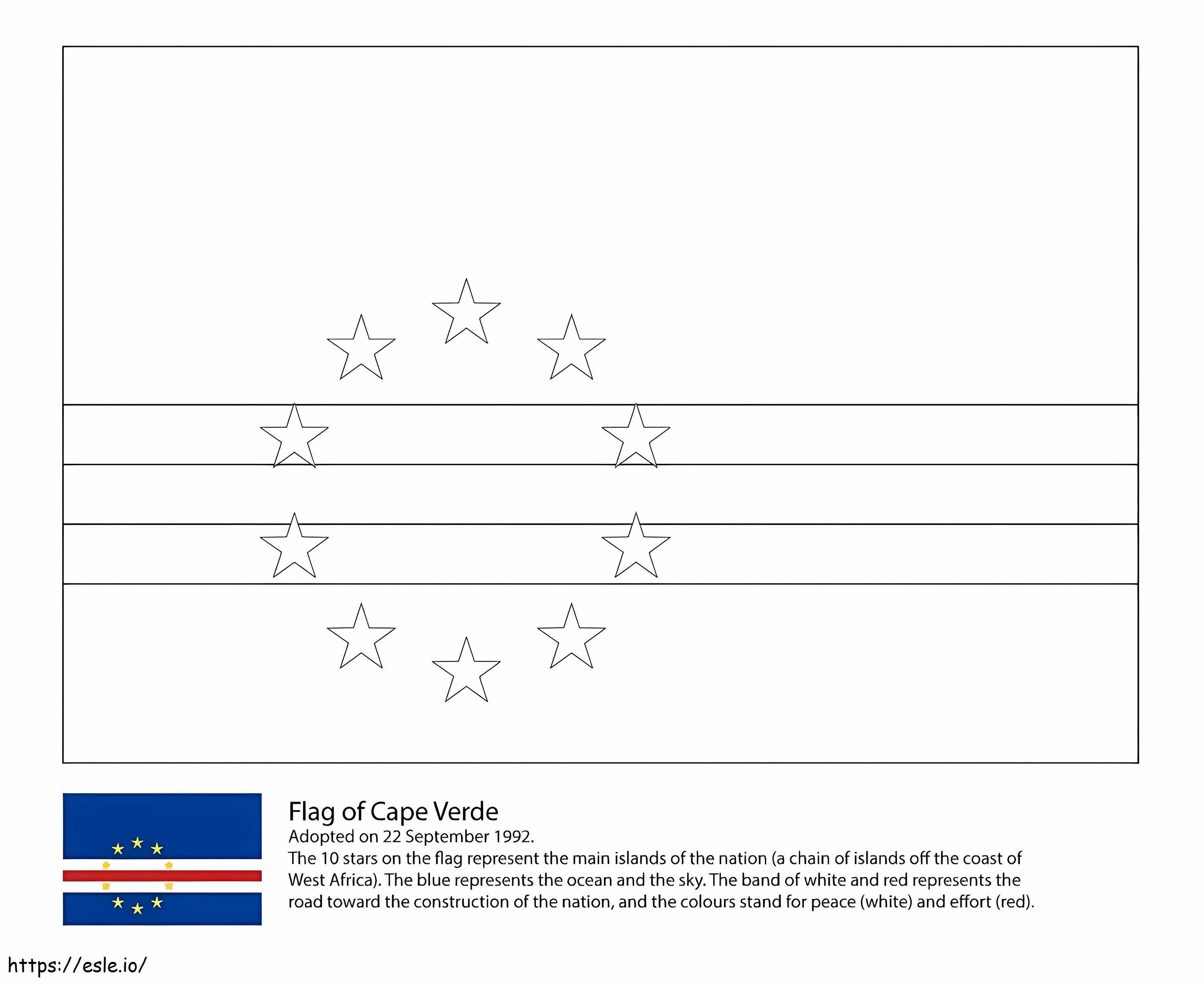  Bandiera Di Capo Verde da colorare