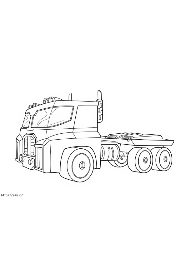Optimus Prime Truck coloring page