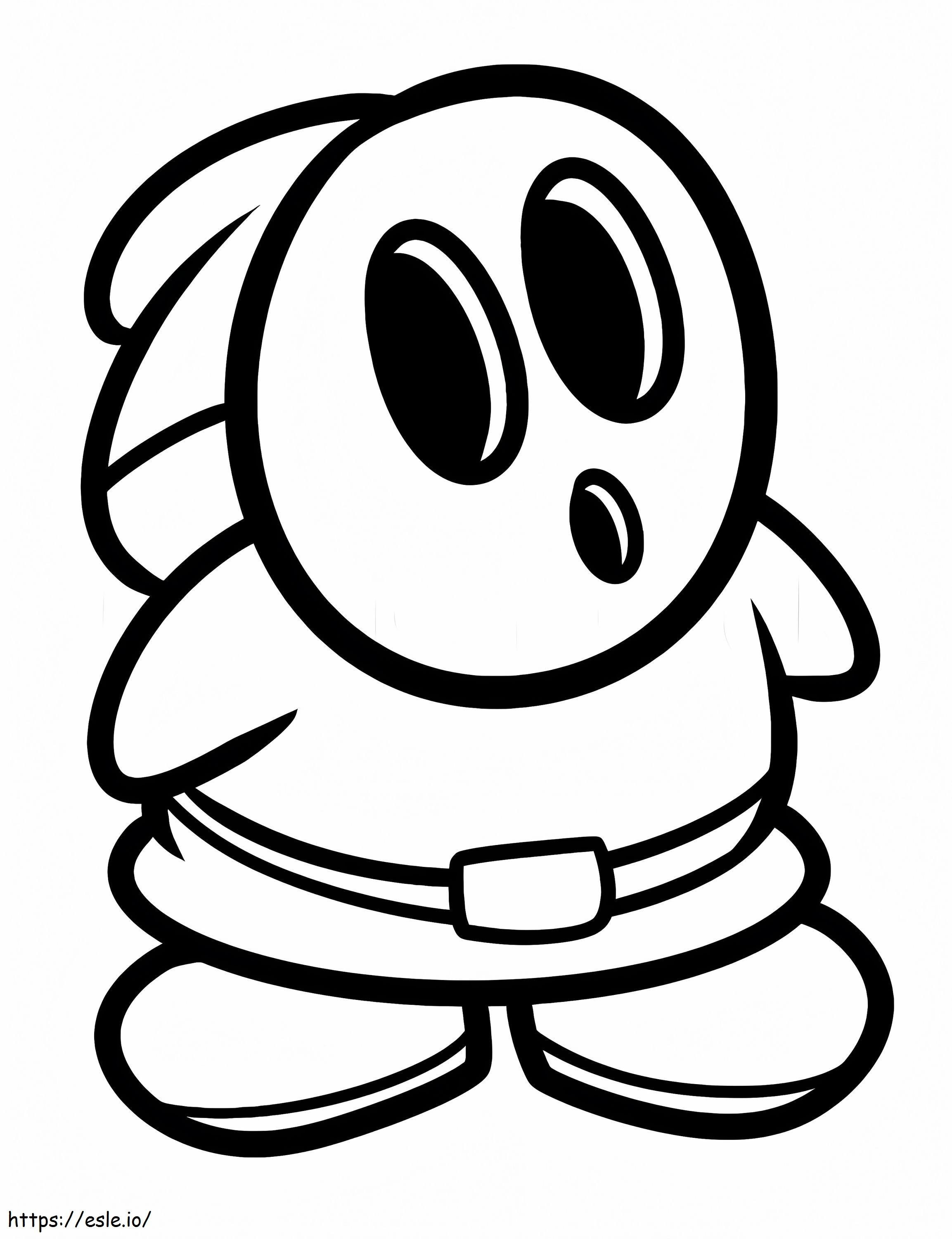 Little Shy Guy Mario coloring page