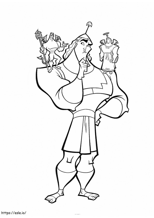 Funny Kronk coloring page