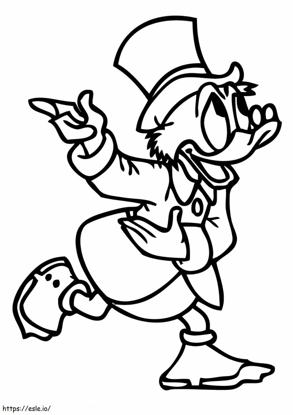 Tulostettava Scrooge McDuck värityskuva