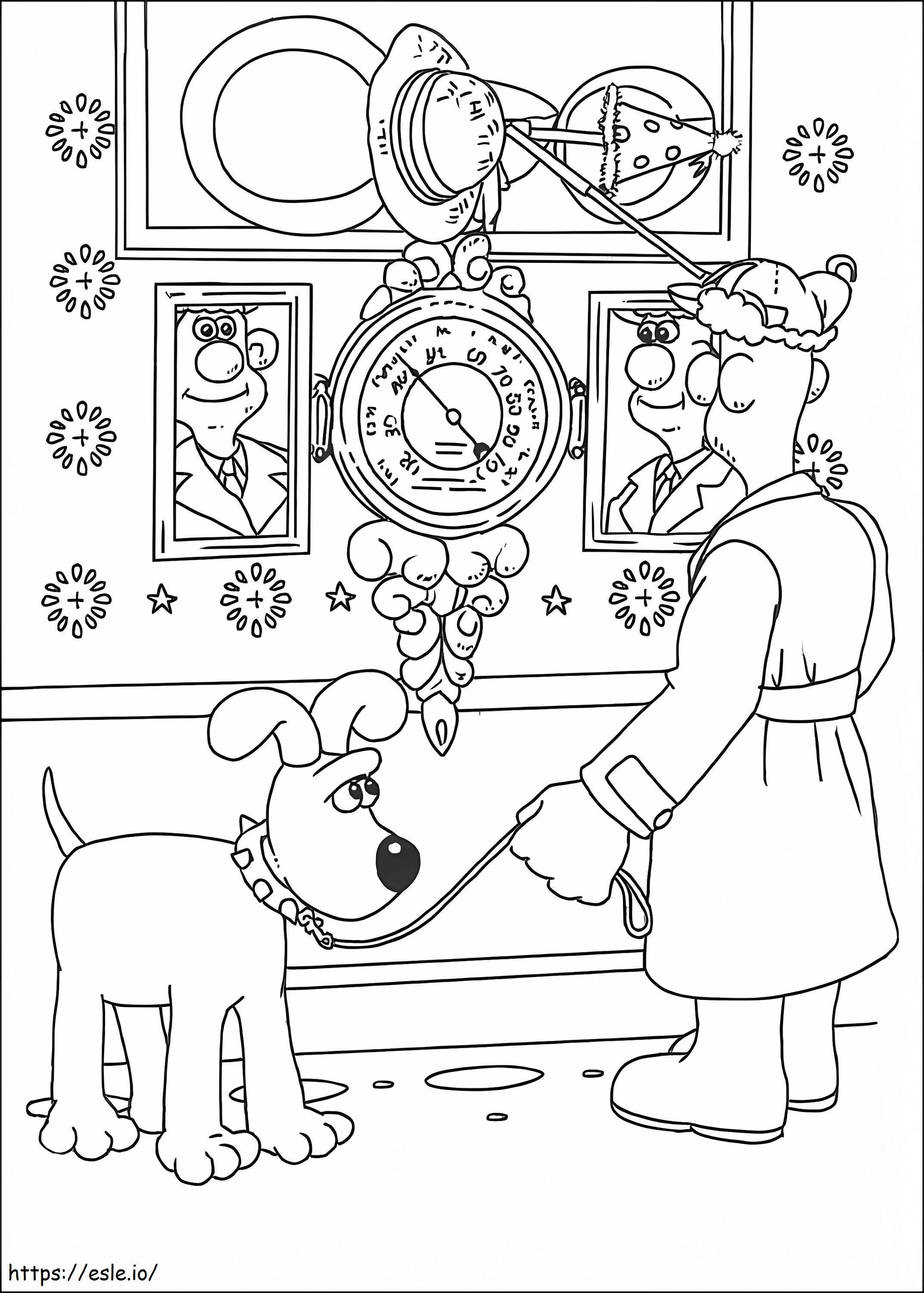 Wallace e Gromit para imprimir para colorir