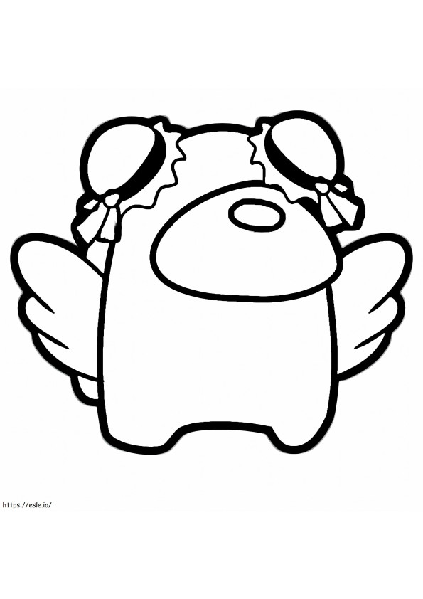 Among Us Cutie With Wings coloring page