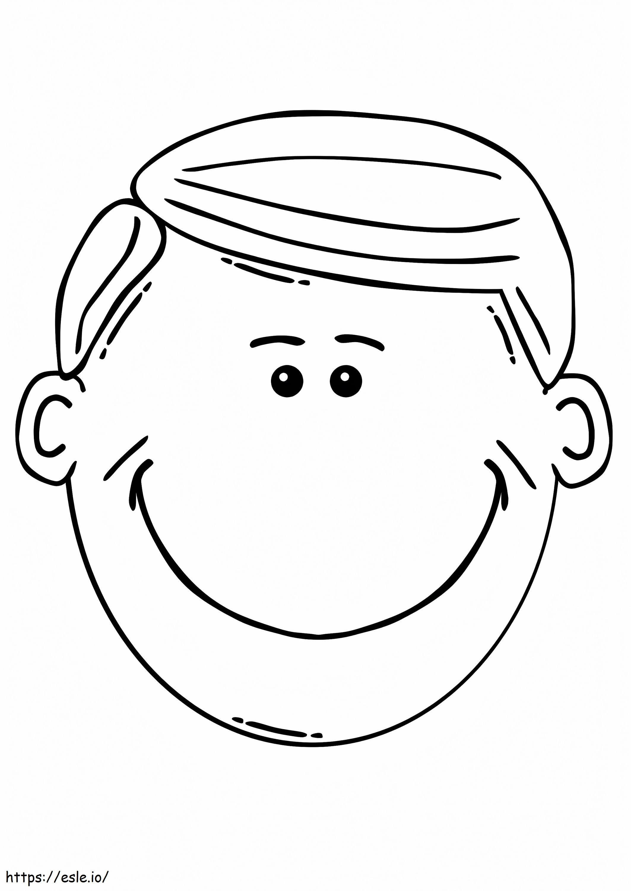 Man Face coloring page