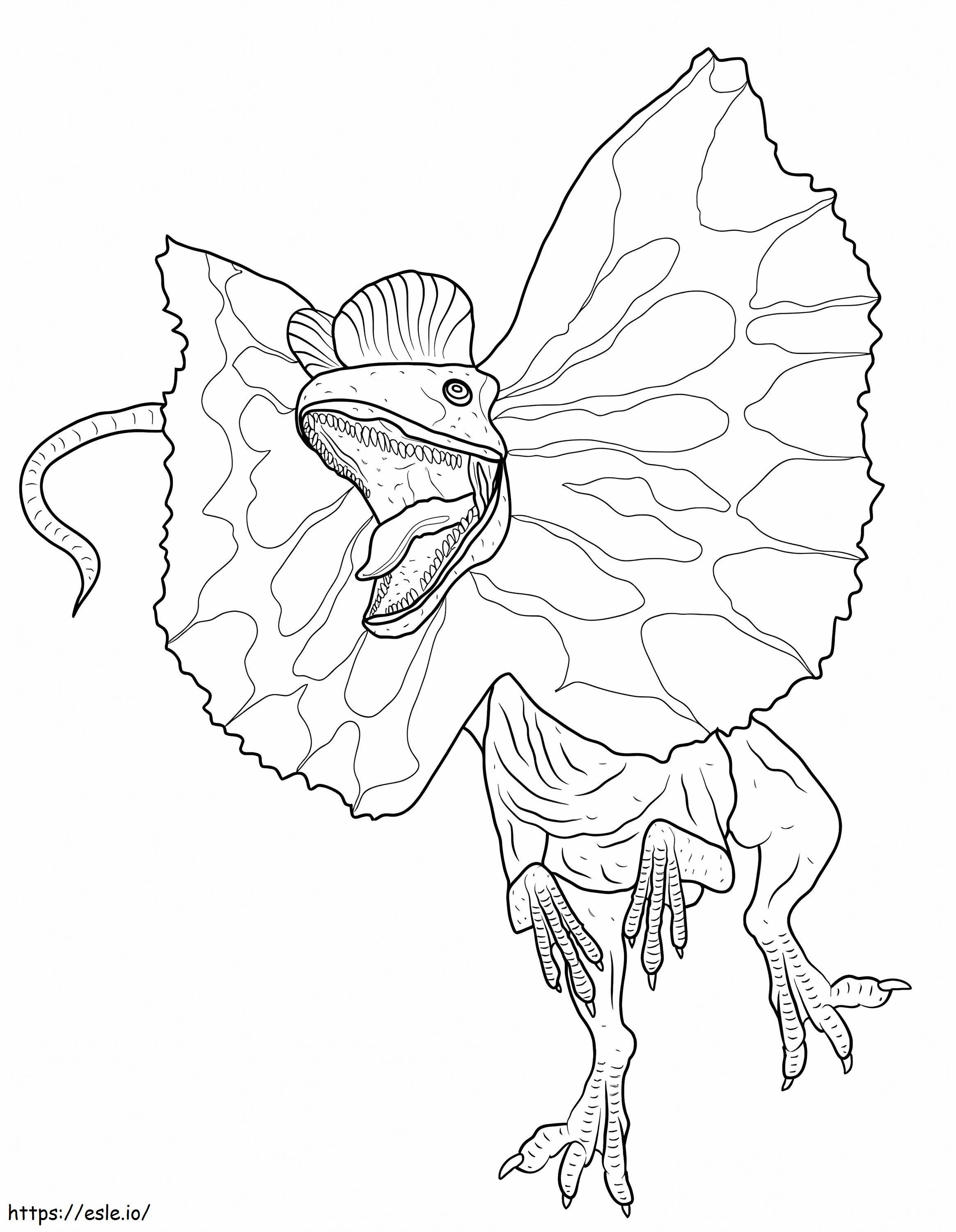 ディロフォサウルス 5 ぬりえ - 塗り絵