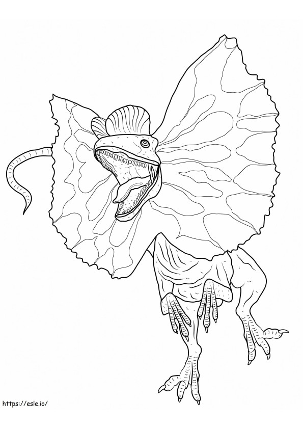 Dilophosaurus 5 Gambar Mewarnai