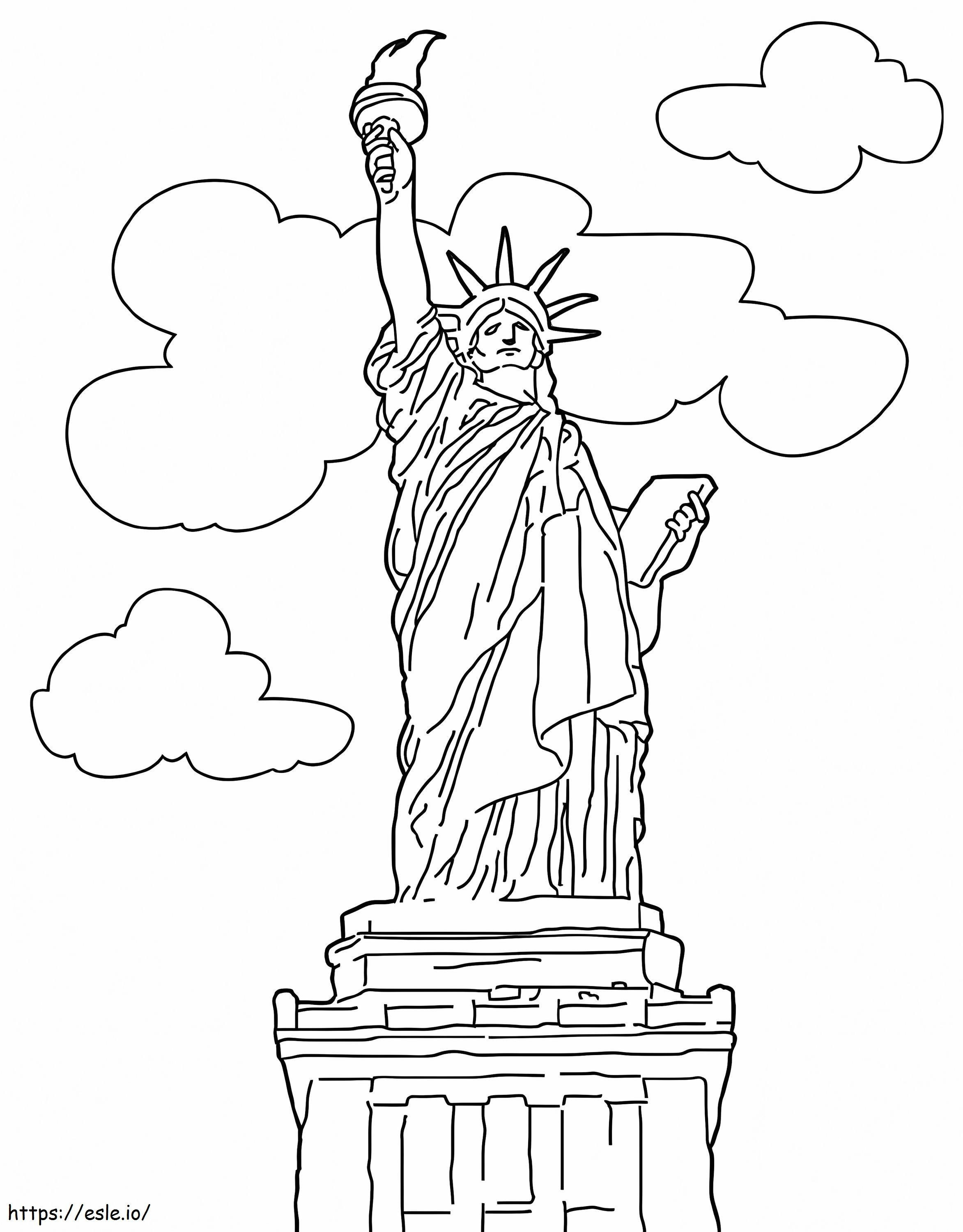 Estátua da Liberdade 1 para colorir