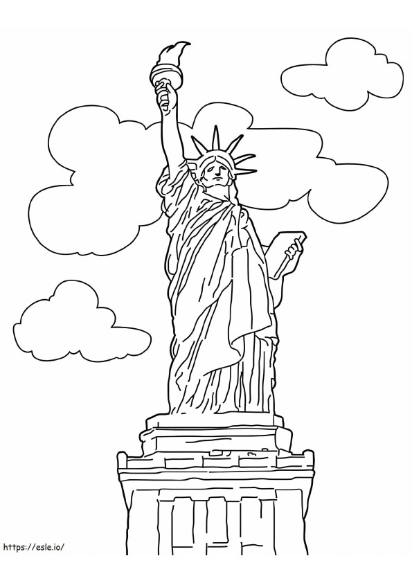 Coloriage Statue de la Liberté 1 à imprimer dessin