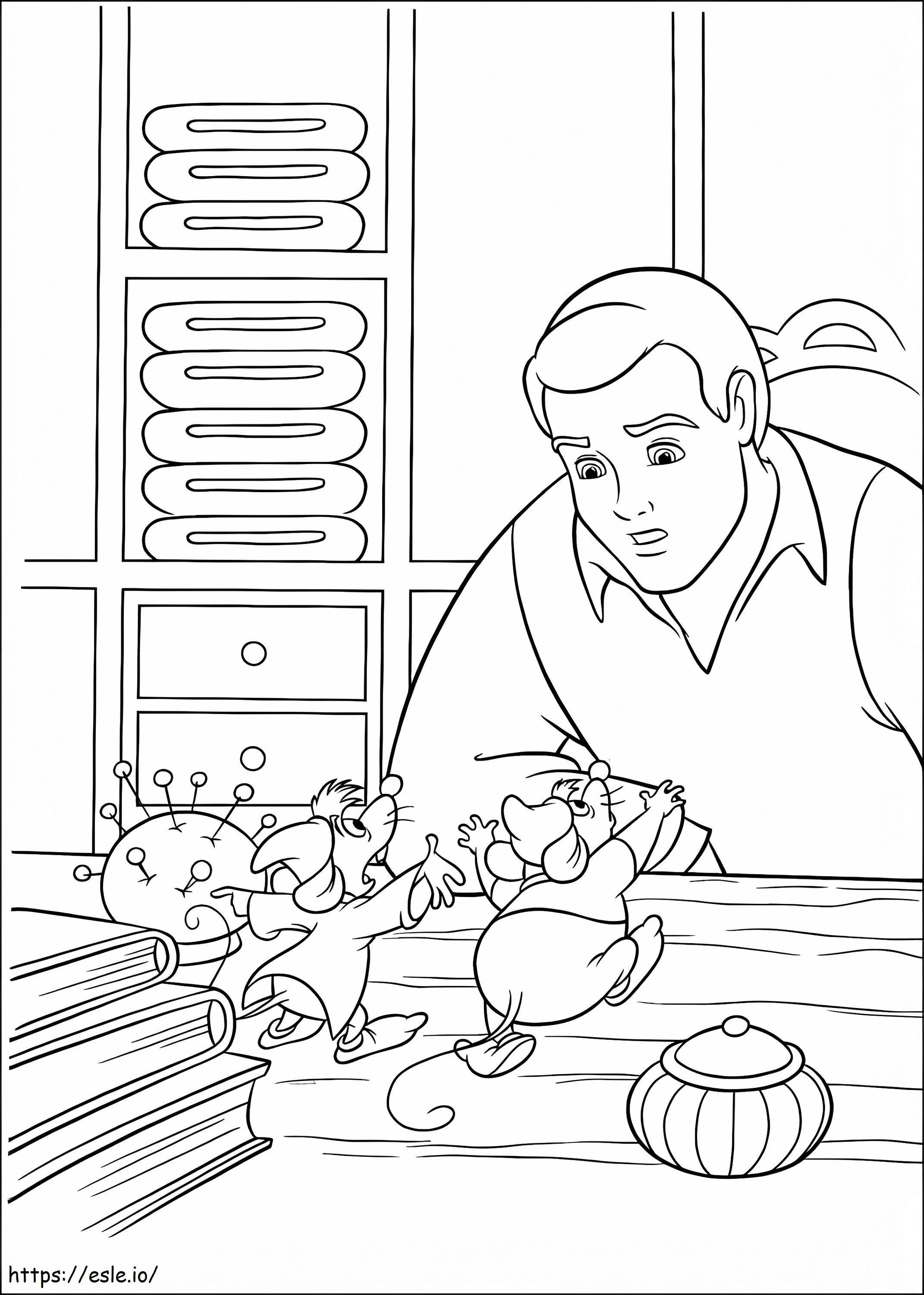 Prince Charming And The Mice coloring page