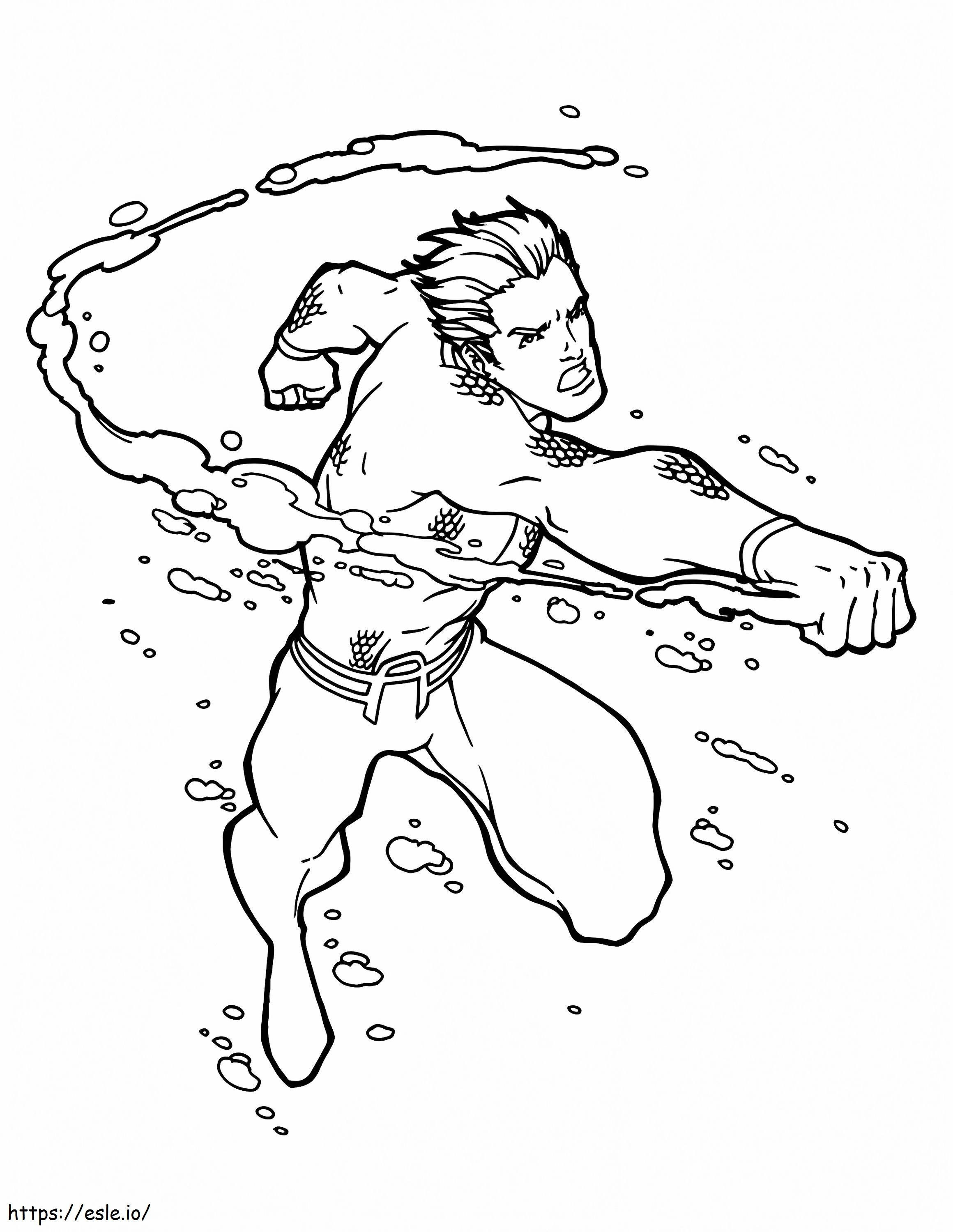 Fajny Aquaman Punch kolorowanka