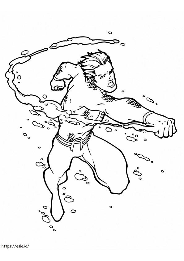 Cool Aquaman Punch coloring page