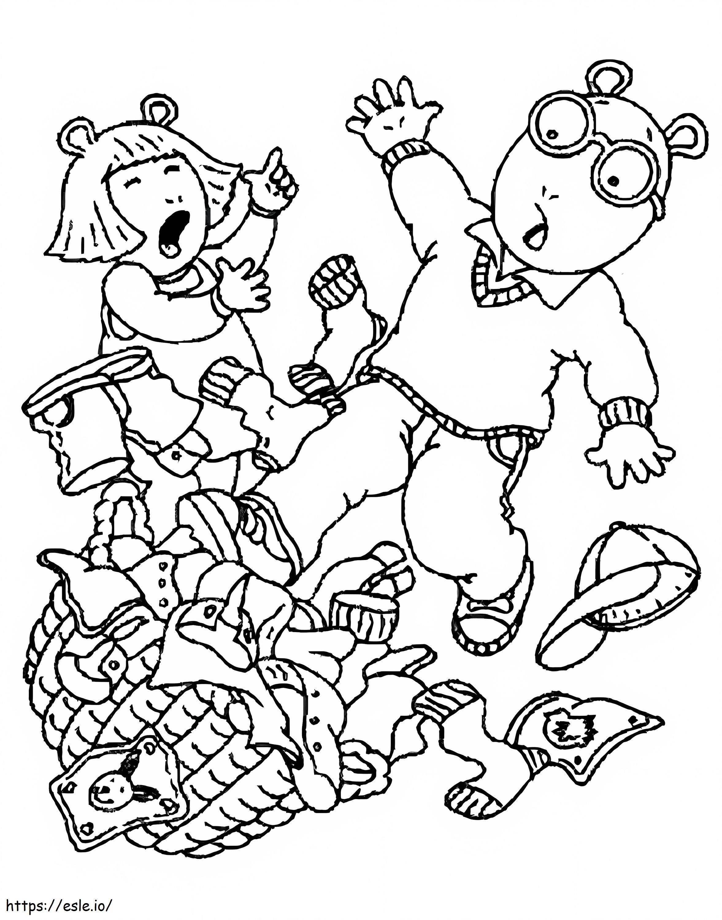 Arthur Read Falling coloring page