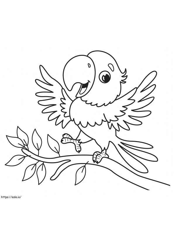 Good Parrot coloring page