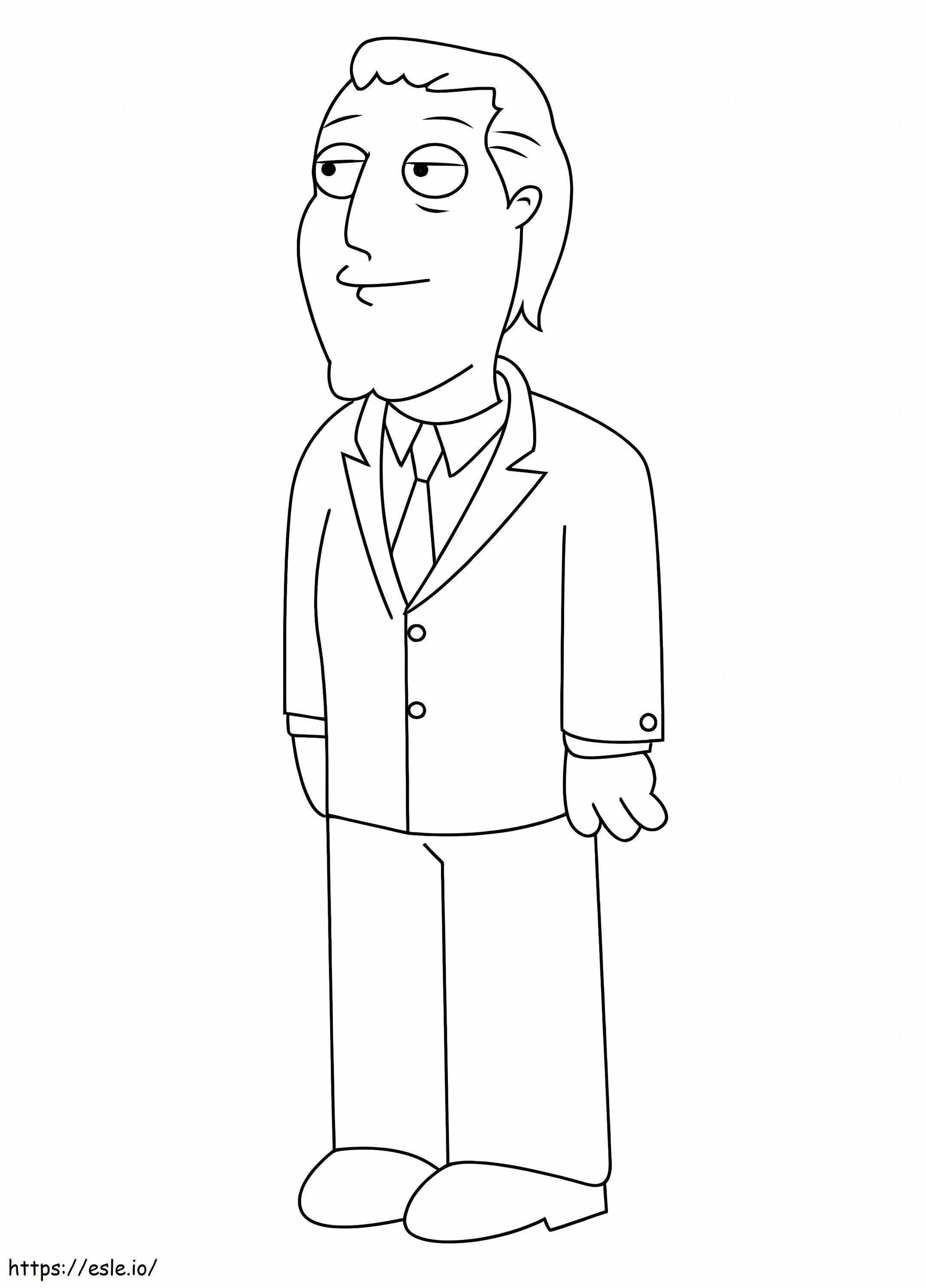 Mayor Adam West Family Guy coloring page