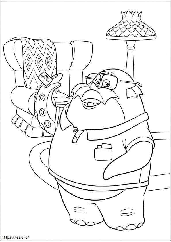 Don Carlton From Monsters University coloring page