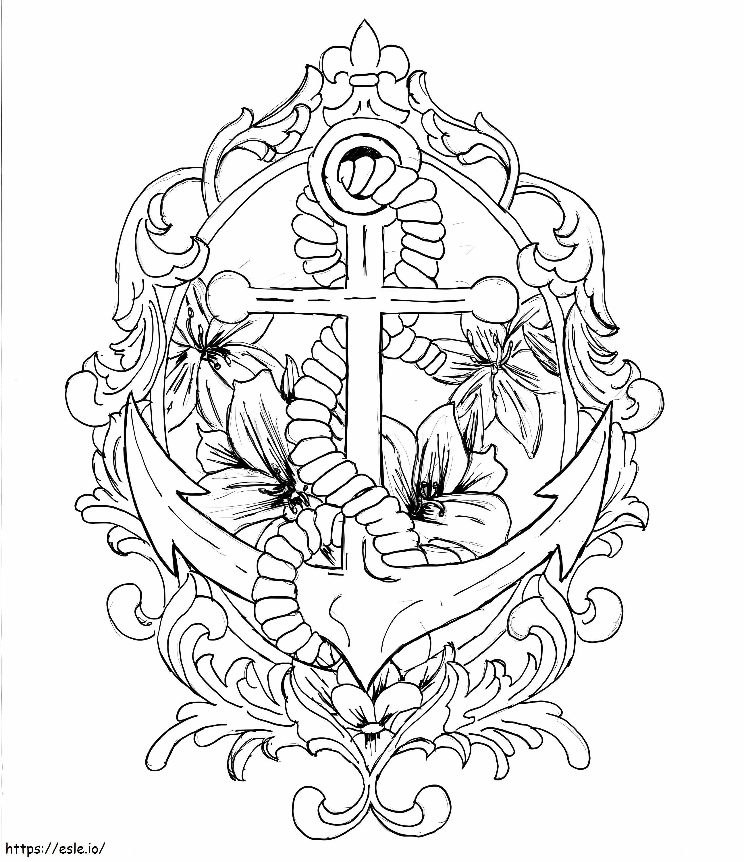 Beautiful Anchor coloring page