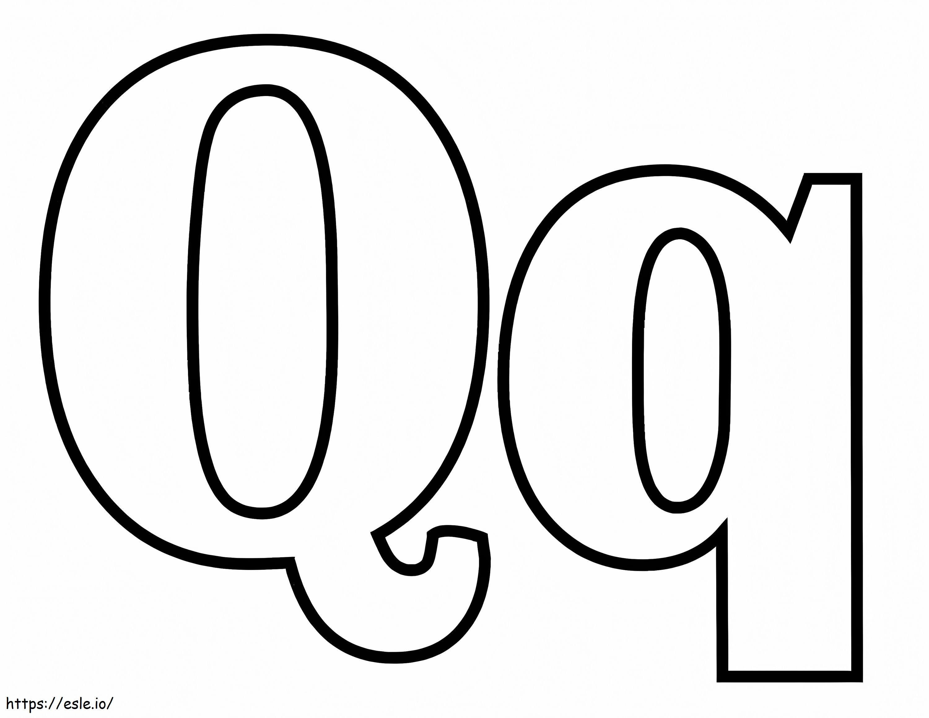 Carta Q Q para colorir