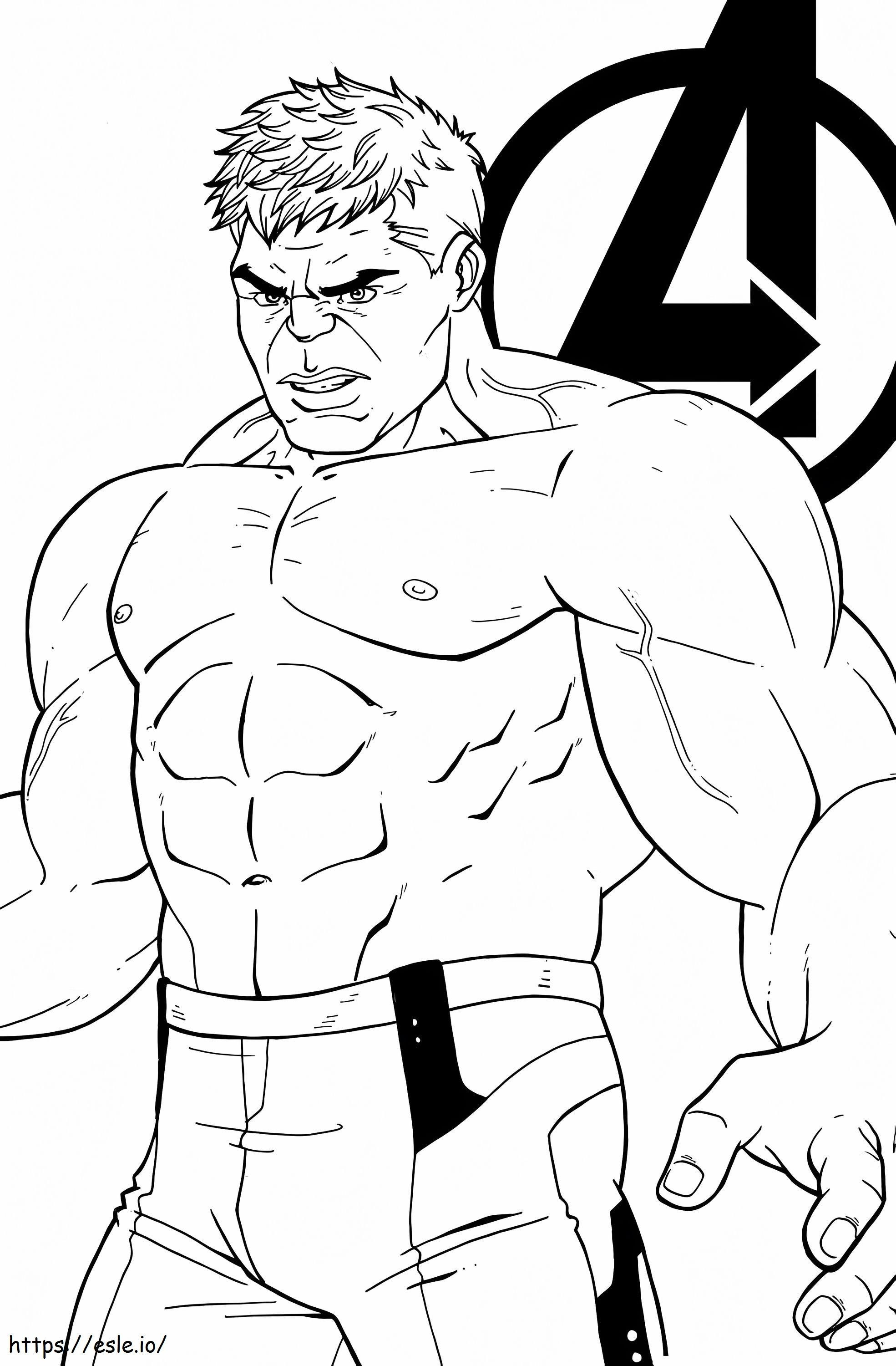 Coloriage Hulk Vengeur à imprimer dessin