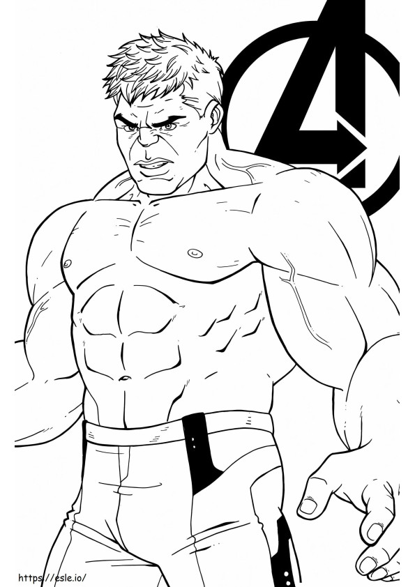 Vingador Hulk para colorir