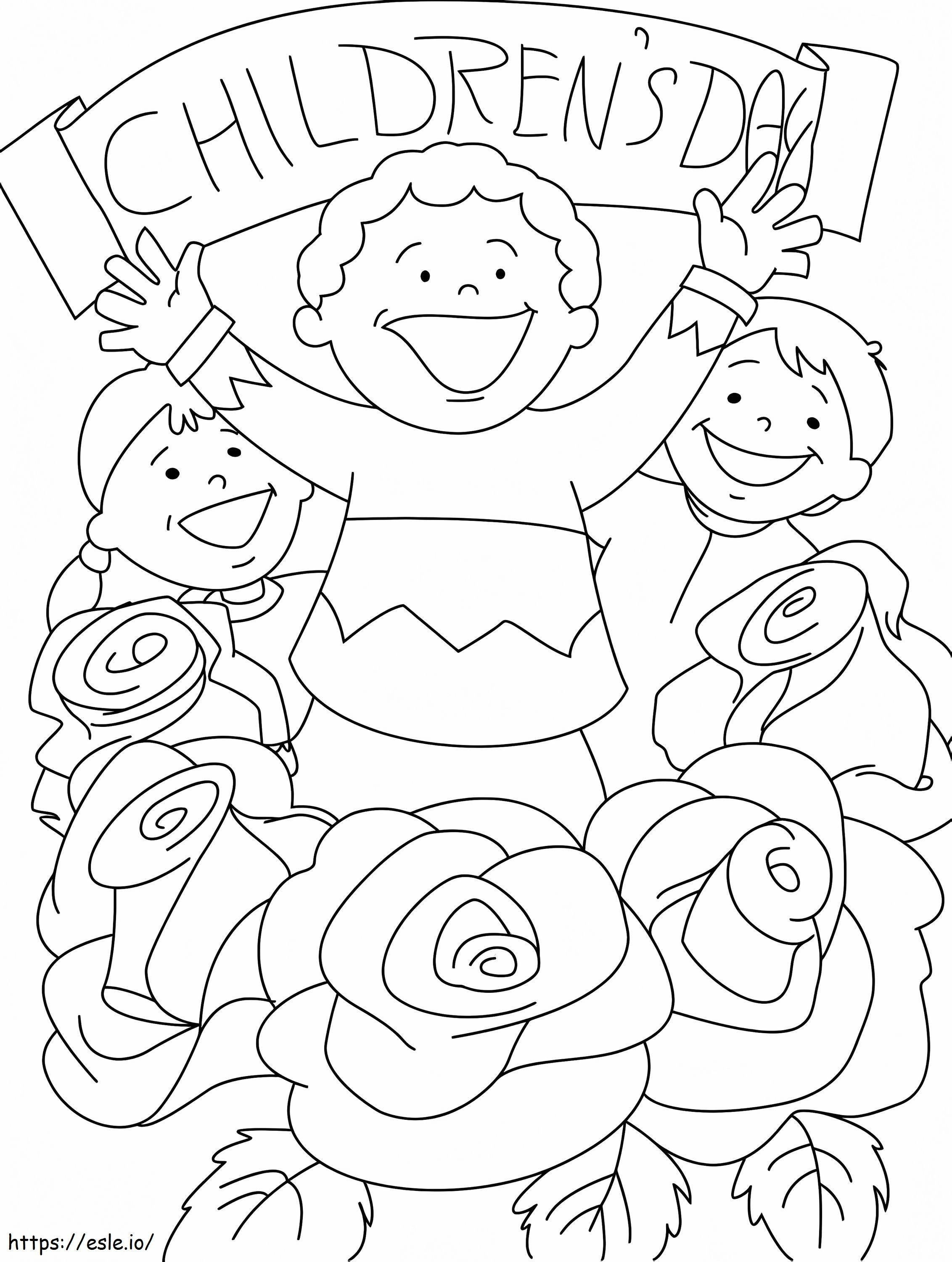 Coloriage Journée des enfants 6 à imprimer dessin