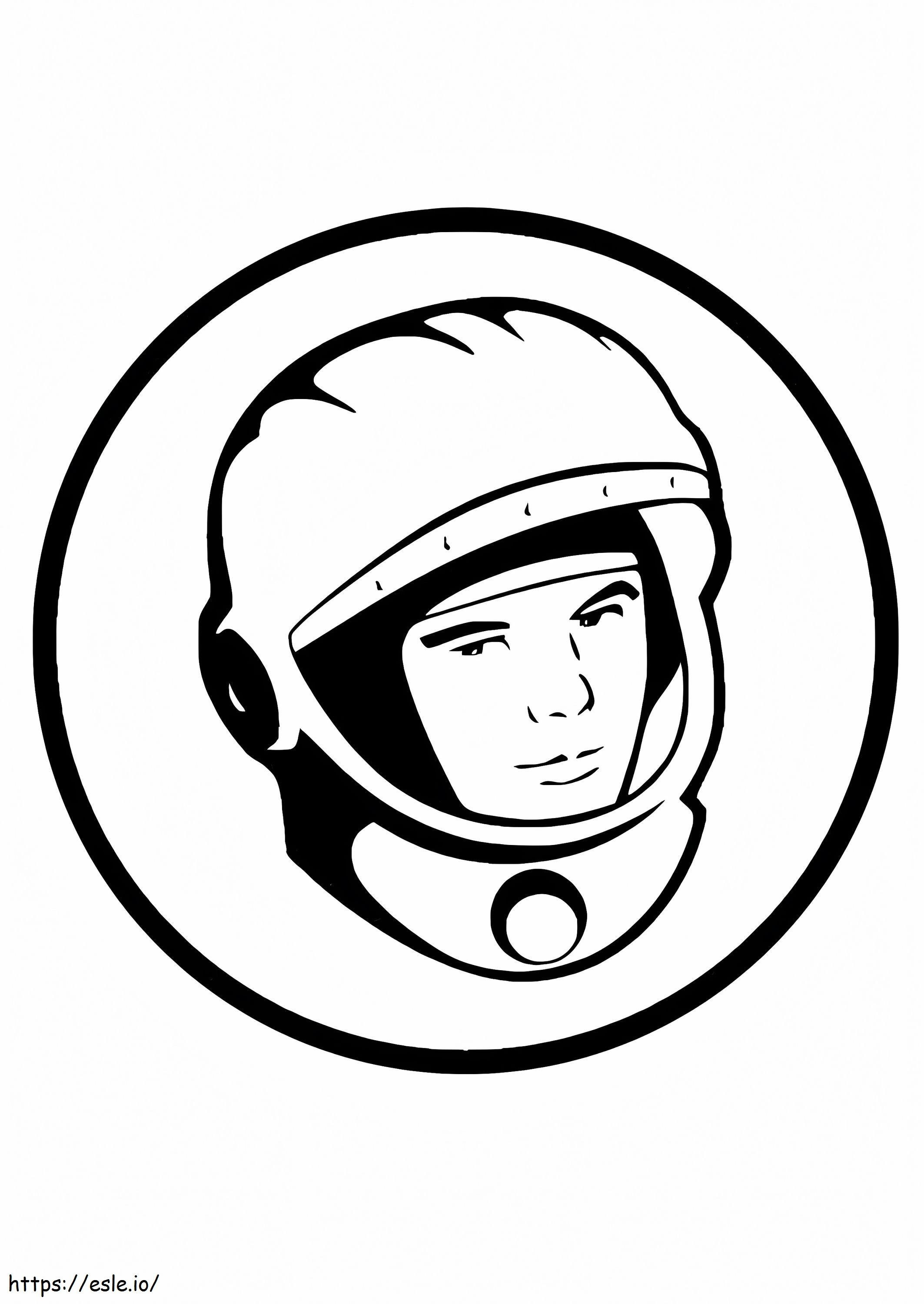 Coloriage Youri Gagarine 1 à imprimer dessin