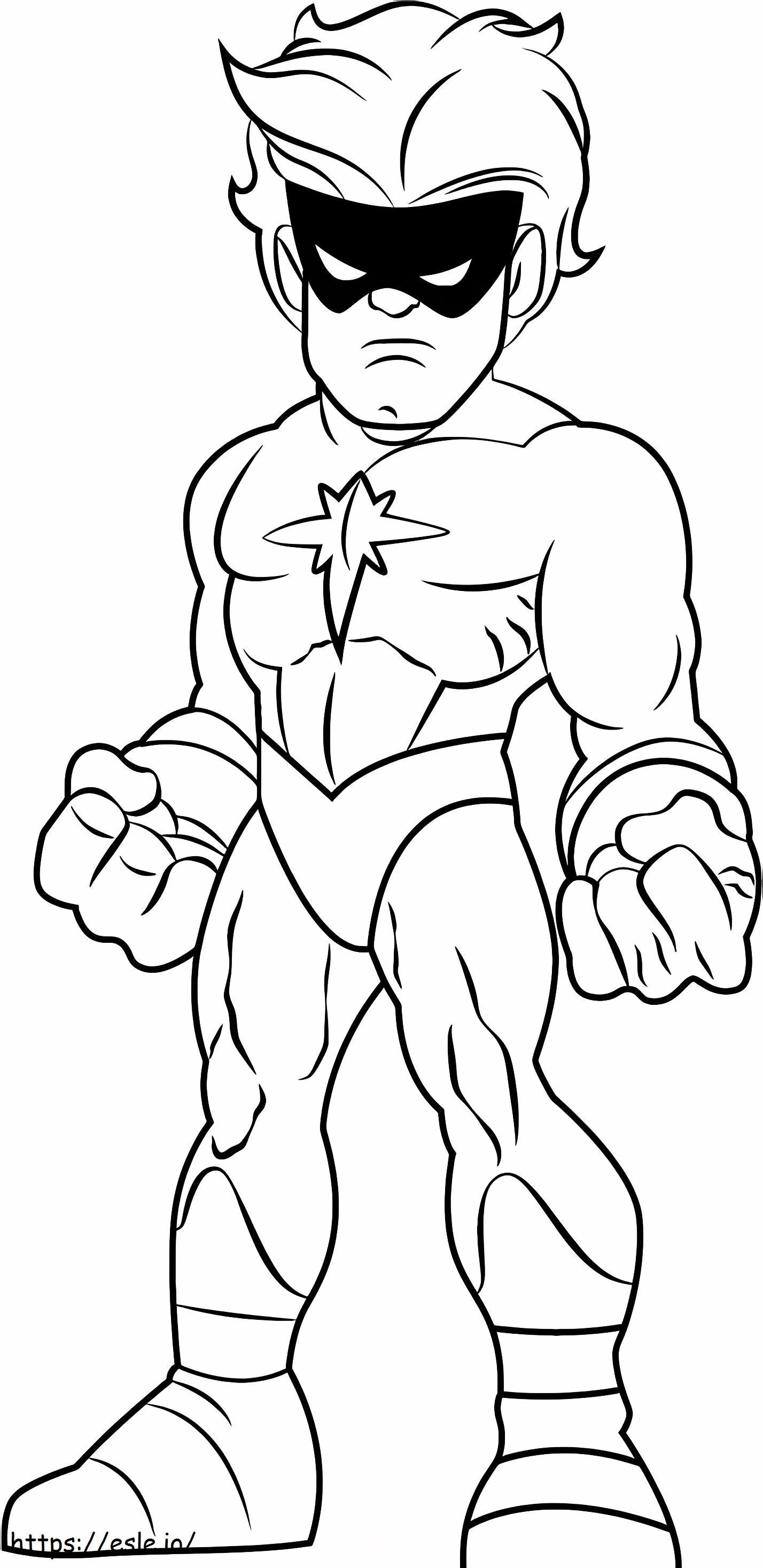 Captain Marvel A4 coloring page
