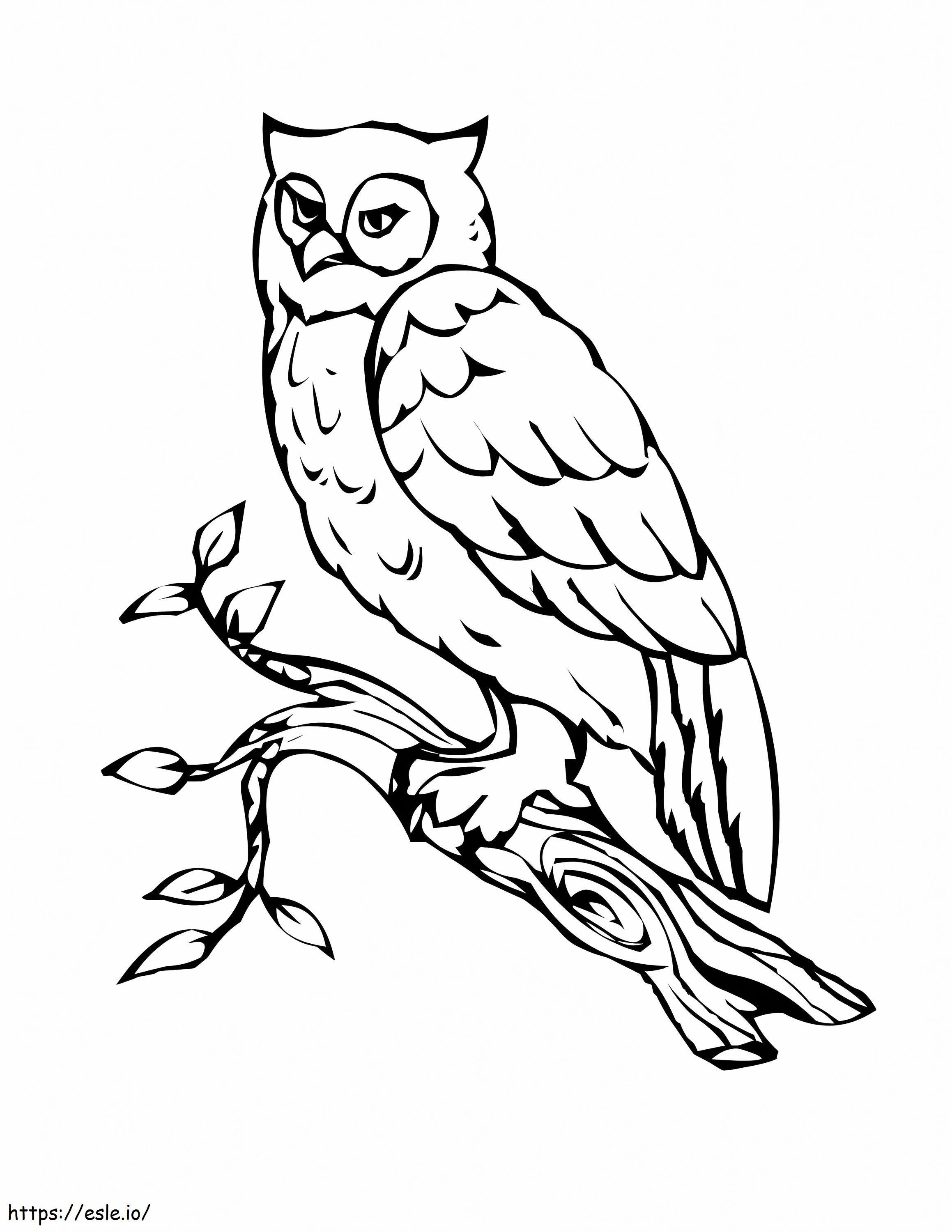 Owl 4 coloring page